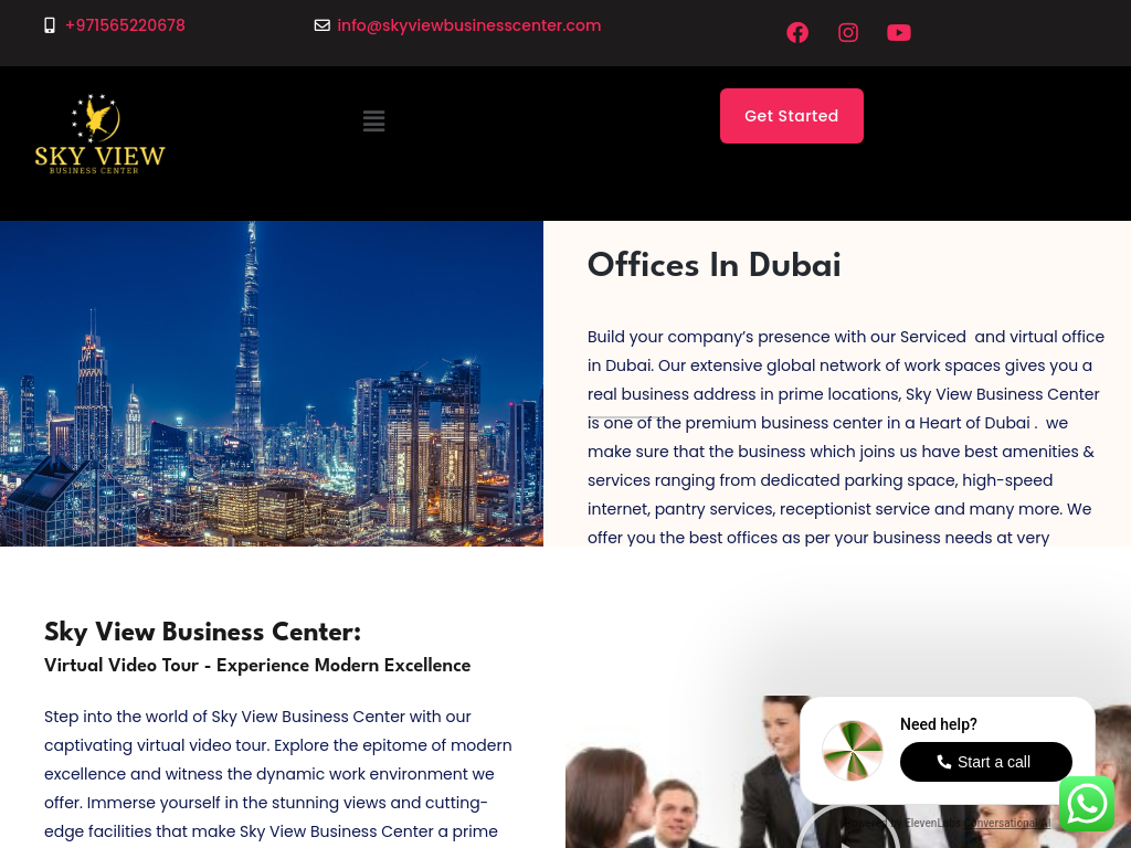 Sky View Business Center Corporate Website